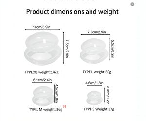 Ventouses en silicone transparentes, <span class=keywords><strong>kit</strong></span> de ventouses pour la thérapie par massage, ensembles de ventouses Hijama pour la réduction de la <span class=keywords><strong>cellulite</strong></span> - Product Image 3