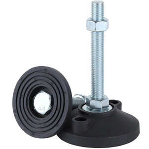 قاعدة دعم ميكانيكية قابلة للتعديل مقاومة للتآكل ومتينة من النايلون، غير قابلة للانزلاق، للخزائن الصناعية - Product Image 1