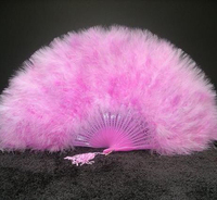 Éventail à main pliant en plumes de dinde blanche pour femmes Costume Show Tea Party Accessoire Holiday Dance Bridal Wedding Decor