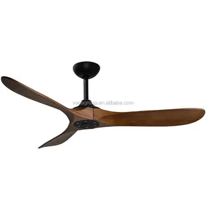 Luxury Design Large 52 "56" DC Ceiling Fan Remote Control Black Wood Ceiling Fan New Models