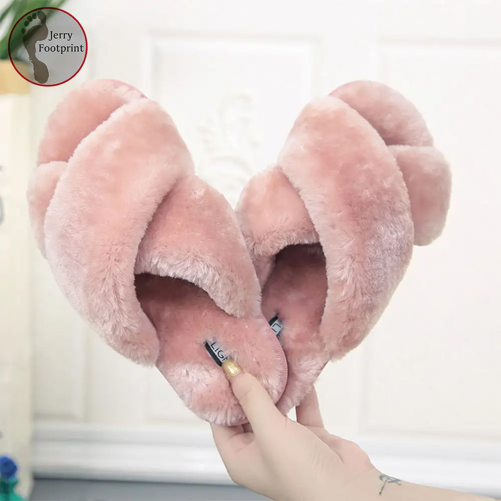 Wholesale New Fashion high quality Comfortable Home Winter Fur Indoor winter Slippers For Women shoes