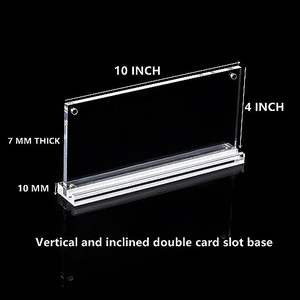 Targhetta con blocco in acrilico trasparente porta targhetta con nome da scrivania su entrambi i lati supporto per cartello da scrivania aziendale, fai da te il tuo nome personalizzato per la scrivania - Product Image 3