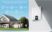 Système de stockage d'énergie LEADPOWER LP 5.12KWH 51.2V 100A Grid LiFePO4 mural 5-10kW avec communication CAN, batterie au lithium solaire