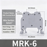 Bloc de bornes sur rail DIN série Mrk 2,5 mm² avec connexions à vis