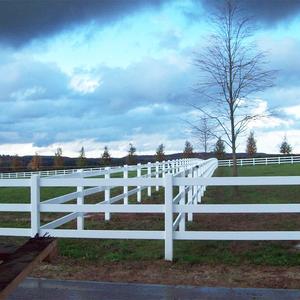 Hipódromo ecuestre Premium resistente a la intemperie 4 rieles Anti impacto Instalación rápida Rancho competencia lugar esgrima valla para <span class=keywords><strong>caballos</strong></span> - Product Image 6