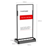 Support d'appel de table de restaurant sans fil 2 touches Boutons d'appel avec support de menu