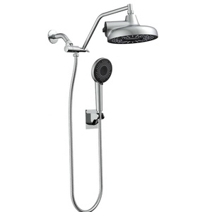 <span class=keywords><strong>Pommeau</strong></span> <span class=keywords><strong>de</strong></span> <span class=keywords><strong>douche</strong></span> noir réglable en hauteur/angle avec fonction pluie et douchette à main, bras d'extension et <span class=keywords><strong>support</strong></span> inclus - Product Image 3