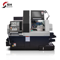 Tour CNC automatique de haute précision à 6 axes, à banc plat horizontal, commande GSK, double broche, précision 0,01 mm, 180 mm
