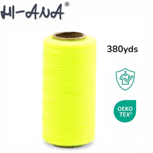 Set di 7 Rotoli di Filo da Cucito Spesso <span class=keywords><strong>in</strong></span> Acrilico Misto 1800 Colori, 40/2, 308 Iarde, Fluorescente Nero e Bianco - Product Image 1