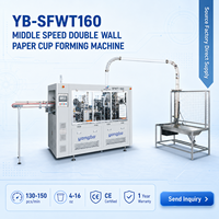 Macchina formatrice per bicchieri di carta a doppia parete certificata CE, commerciale, 130-150 pezzi/min, per piccole imprese