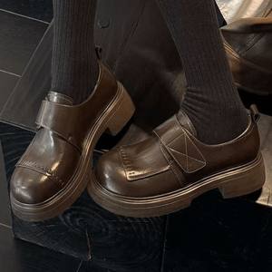 Mocasines de Plataforma con Parte Superior de Goma para Mujer, Banda Elástica en la Puntera, Tacón Medio, Moda Coreana de Verano, Cómodos, Aumentan la Altura, para Uso Diario - Product Image 1