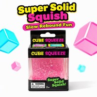 Jouet anti-stress en caoutchouc à texture marbrée, en forme de flocon de neige, cube de glace, maltose, rebond lent, soulagement du stress