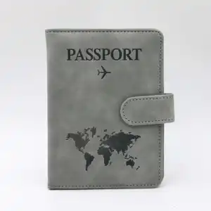 Portapasaportes de Cuero RFID Funda para Pasaporte Familiar Billetera de Viaje con Bolsillos Estuche para Certificados - Product Image 5