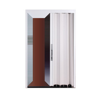Porte moustiquaire rétractable moderne en alliage d'aluminium, finition pour salon, cuisine, balcon, cloison de salle de bain, à rail bas