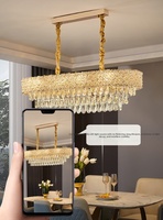 Lustre en cristal K9 de luxe pour salon, lampe suspendue pour salle à manger, plafonnier nordique pour chambre à coucher, luminaire suspendu