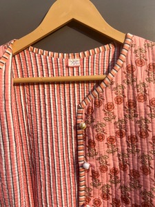 เสื้อกั๊ก100% คอวีลายดอกไม้สไตล์วินเทจของผู้หญิงแจ็คเก็ตแขนกุดสำหรับผู้หญิงเสื้อกั๊กลำลองทุกฤดู - Product Image 5