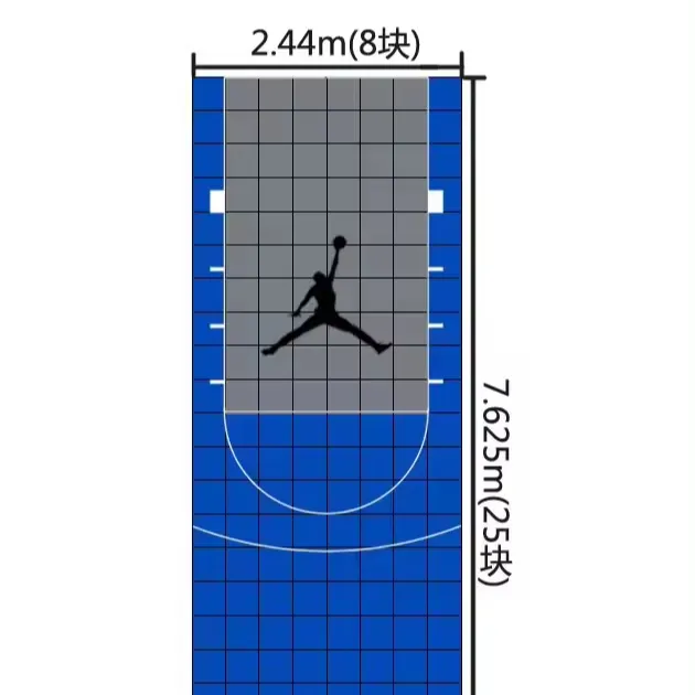 400 чехлов для наружной баскетбольной площадки, 20x20 футов, индивидуальное противоскользящее покрытие для баскетбольной площадки
