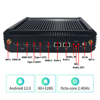 ECBox-3588B Rockchip RK3588 AI Box 5G LTE 8GB Android12 Mini PC Integrada Sin Ventilador para Control de Automatización Industrial