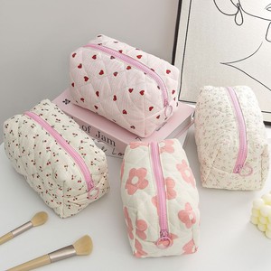 Bolsa <span class=keywords><strong>de</strong></span> Cosméticos <span class=keywords><strong>de</strong></span> <span class=keywords><strong>Viaje</strong></span> con Lazo Bonito y Logotipo Personalizado <span class=keywords><strong>para</strong></span> Mujeres y <span class=keywords><strong>Niñas</strong></span>, Bolsa <span class=keywords><strong>de</strong></span> Aseo <span class=keywords><strong>de</strong></span> Algodón a Cuadros Personalizada, Bolsa <span class=keywords><strong>de</strong></span> Almacenamiento <span class=keywords><strong>para</strong></span> Brochas <span class=keywords><strong>de</strong></span> Maquillaje - Product Image 1