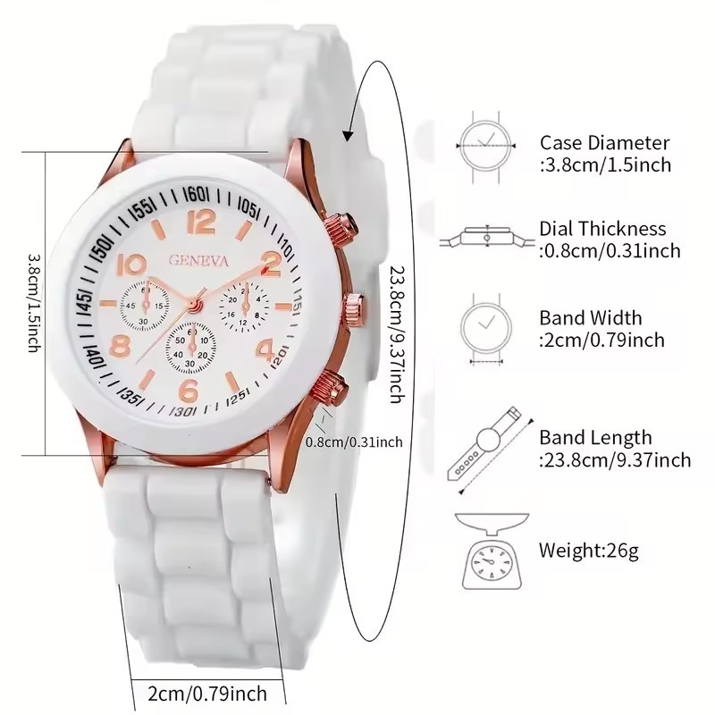 Geneva Couple Watches Silicone Band Quartz Magnetic Heart Beads Bracelets Set Sb8711dc9d1ce40149899ac6ac9801  main image 3
