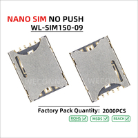 WECONN WL-SIM150-097 6PIN+0 H=1,20mm Push-Pull Nano-SIM-Karten-Anschlussbuchse Anpassbarer Batterieanschluss