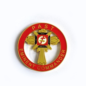 Freemason hiệp sĩ Templar xe biểu tượng 3 "vòng qua eminent huy hiệu chỉ huy masonic KT tự động biểu tượng - Product Image 1