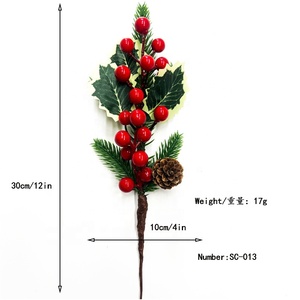 Decoración Navideña LUYI, Duradera e Impermeable, con Bayas Rojas <span class=keywords><strong>y</strong></span> Piñas, para San Valentín, Día de la Madre, Graduación <span class=keywords><strong>y</strong></span> Pascua - Product Image 6