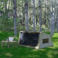 Tente de camping gonflable Oxford 4.6, installation rapide, imperméable, résistante au vent, 4 saisons, portable, extérieur, avec une chambre et un salon