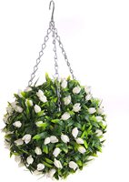 Haute qualité suspendue plante artificielle boule topiaire fleur boules topiaires en gros pour la décoration extérieure intérieure