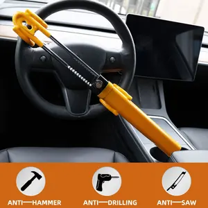 Adjustable Length Clamp Double Hook Vehicle Car Steering Wheel Lock Anti Theft