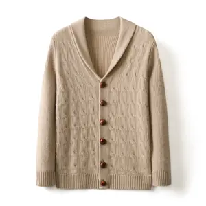 Customised daily wear stylish winter autumn hollow out knitted thicken 100% cashmere pullover sweater