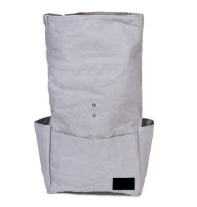 Sac à dos en cuir véritable et toile cirée, à roulettes - Product Image 4