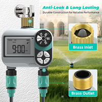 Temporizador de Riego Electrónico YAGO con Pantalla LCD de 2 Zonas, Flujo Máximo de 35L/Min, Temporizador Automático para Grifo, Kit de Rociadores y Nebulizadores