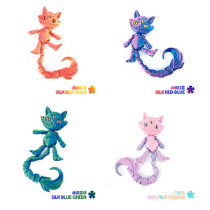 Nouveauté : Jouets chat effrayant à longue queue imprimés en 3D, figurines d'animaux monstres de Halloween, modèles articulés, jouets anti-stress, cadeau - Product Image 3