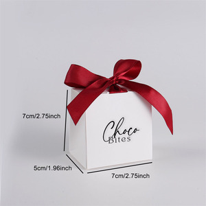 CSMD fabricantes chinos listos para enviar al por menor Yiwu proveedor precio barato tamaño pequeño blanco <span class=keywords><strong>gracias</strong></span> caja de regalo para <span class=keywords><strong>favores</strong></span> de la boda - Product Image 3