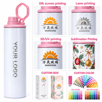 Bouteille d'eau isotherme en acier inoxydable à double paroi de 20 oz, vierge pour sublimation, avec couvercle et poignée – Vente en gros