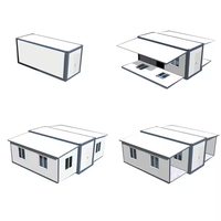 Maison préfabriquée de luxe en acier, extensible et pliable, conteneur habitable personnalisé, 20/30/40 pieds