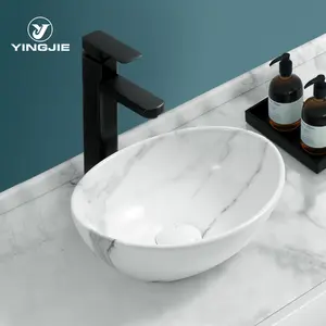 아름다운 손 물동이 자연적인 대리석 호화스러운 호텔 현대 유행 디자인 세면기 목욕탕