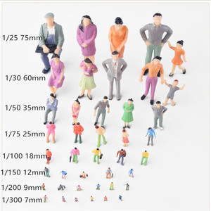 ฟิกเกอร์จิ๋วสำหรับแบบจำลองสถาปัตยกรรม ขนาด 1:25 ถึง 1:200 ฟิกเกอร์คนหลากสีสันสำหรับการสร้างฉากไดโอรามา - Product Image 2