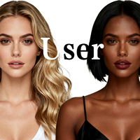 Lot de 2 serre-têtes en velours réglables et connecteurs de filet à cheveux invisibles en nylon pour extensions capillaires – Vente en gros