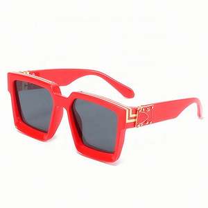 Newest Fashion Hot Selling Black Leopard Sunglasses <b>Large</b> <b>Frame</b> Sunglasses for Men Women Oversized Square Sunglasses Men Women - Product Image 4