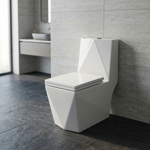 Modern <b>Egg</b> Shape One Piece <b>Ceramic</b> Toilet Floor Mounted Water Closet Dual Flush Multiple Color Sanitary Ware - Product Image 5
