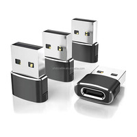 Offres Spéciales 2pack en Alliage d'aluminium USB A MÂLE À USB C FEMELLE Adaptateur Pour Téléphone intelligent portable de charge transfert sync connecteur