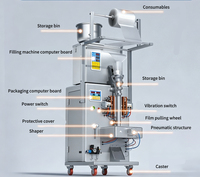 Machine d'emballage verticale automatique en acier inoxydable de qualité alimentaire pour différents types de poudres
