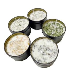 Bougie parfumée artisanale pour mariage, à la sauge, au Palo Santo et au cèdre, en cire de soja, écologique, pour l'aromathérapie, purifie l'air intérieur, en pot - Product Image 5