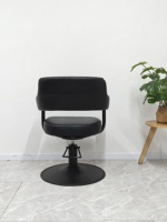 Chaise de Barbier pour Enfants et Hommes, Cadre en Acier Inoxydable, Siège en Cuir PU, Rotation à 360 Degrés, Pompe Hydraulique Robuste, Réglable en Hauteur