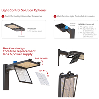 Square Plaza 100W 500W LED Lampadaire 300W 400W Capteur de cellule photoélectrique Led Zone Boîte à chaussures Lumière Parking Autoroute Route Éclairage