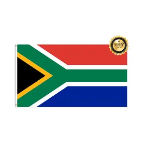 Nx diskon besar tiga lapisan negara nasional bendera Afrika Selatan luar ruangan bendera hijau putih merah nasional