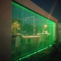 Cascade de piscine SS304/316 avec éclairage LED, rideau d'eau pour la décoration de piscine, de jardin et de paysage