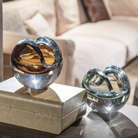 Table basse de salon moderne haut de gamme lumineuse et luxueuse Vases en verre et en cristal de créateurs